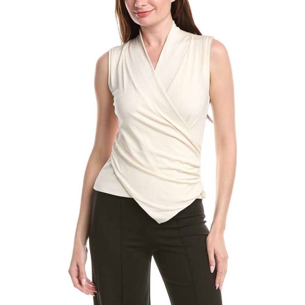 Hugo Boss Womens  Euana Wrap Top, White